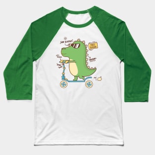 SCOOTER DINO Baseball T-Shirt